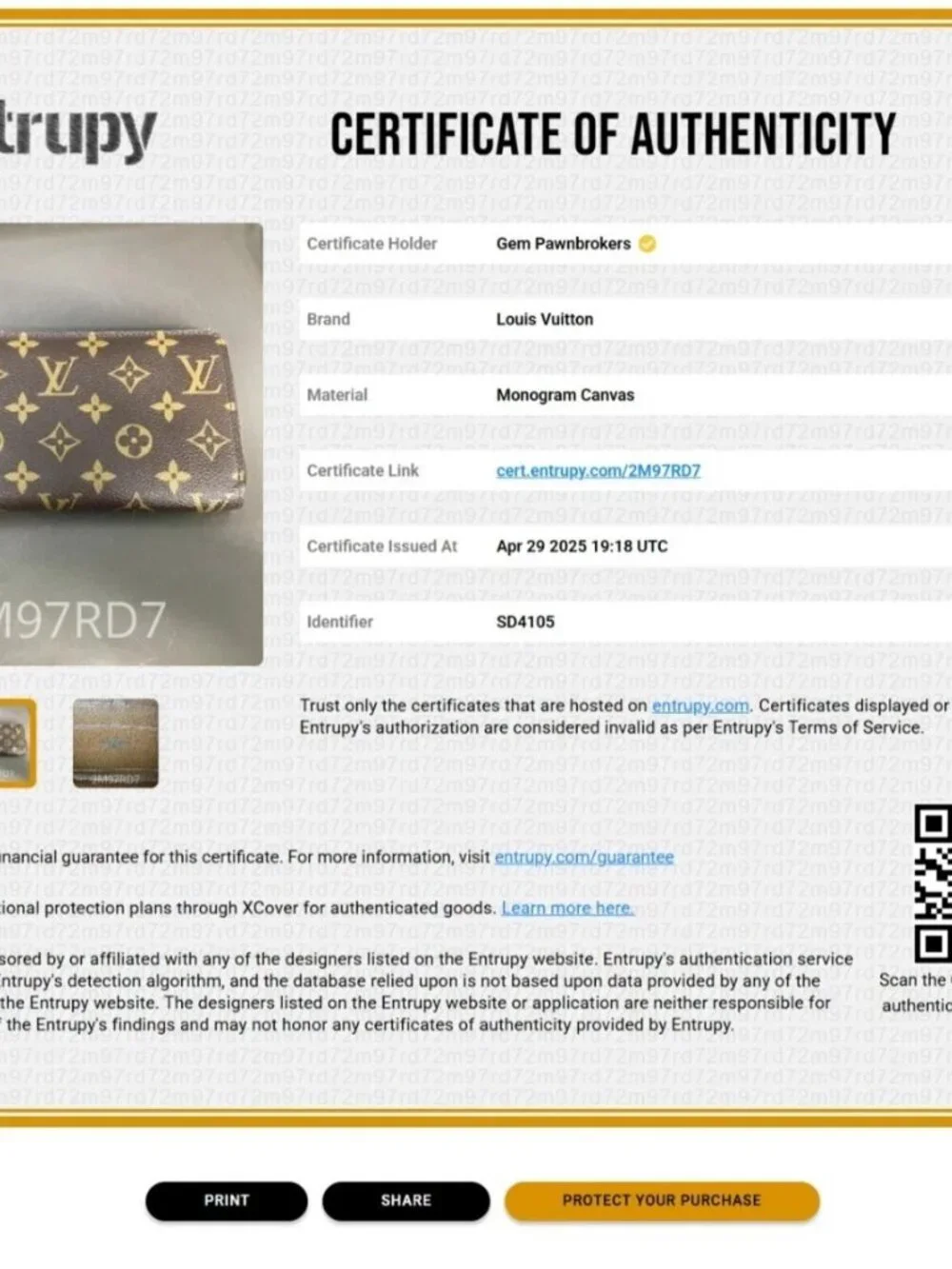 Louis Vuitton Monogram Zippy Wallet Zipper Long SD4105 - Brown
